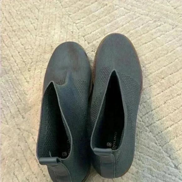 Bandolino Knit Dark Gray Wedge Ankle Booties 10 - Picture 10 of 10